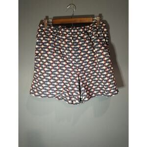 Columbia PFG Men's Large Red White Blue Fish Print Swim Trunks Pockets